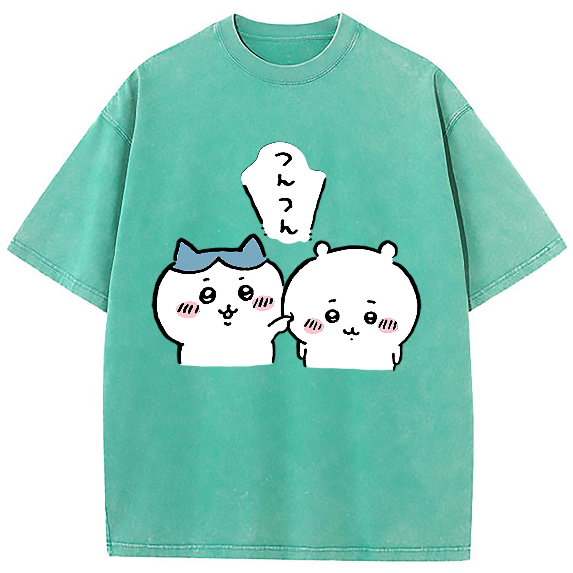 （画像用） ちいかわ ちいかわ Chii-kawa chiikawa 綿100% ヴィンテージ風 半袖Tシャツ（フロントプリント）
